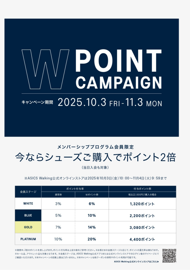 メンバーシッププログラム会員様限定　Ｗポイントキャンペーン開催！